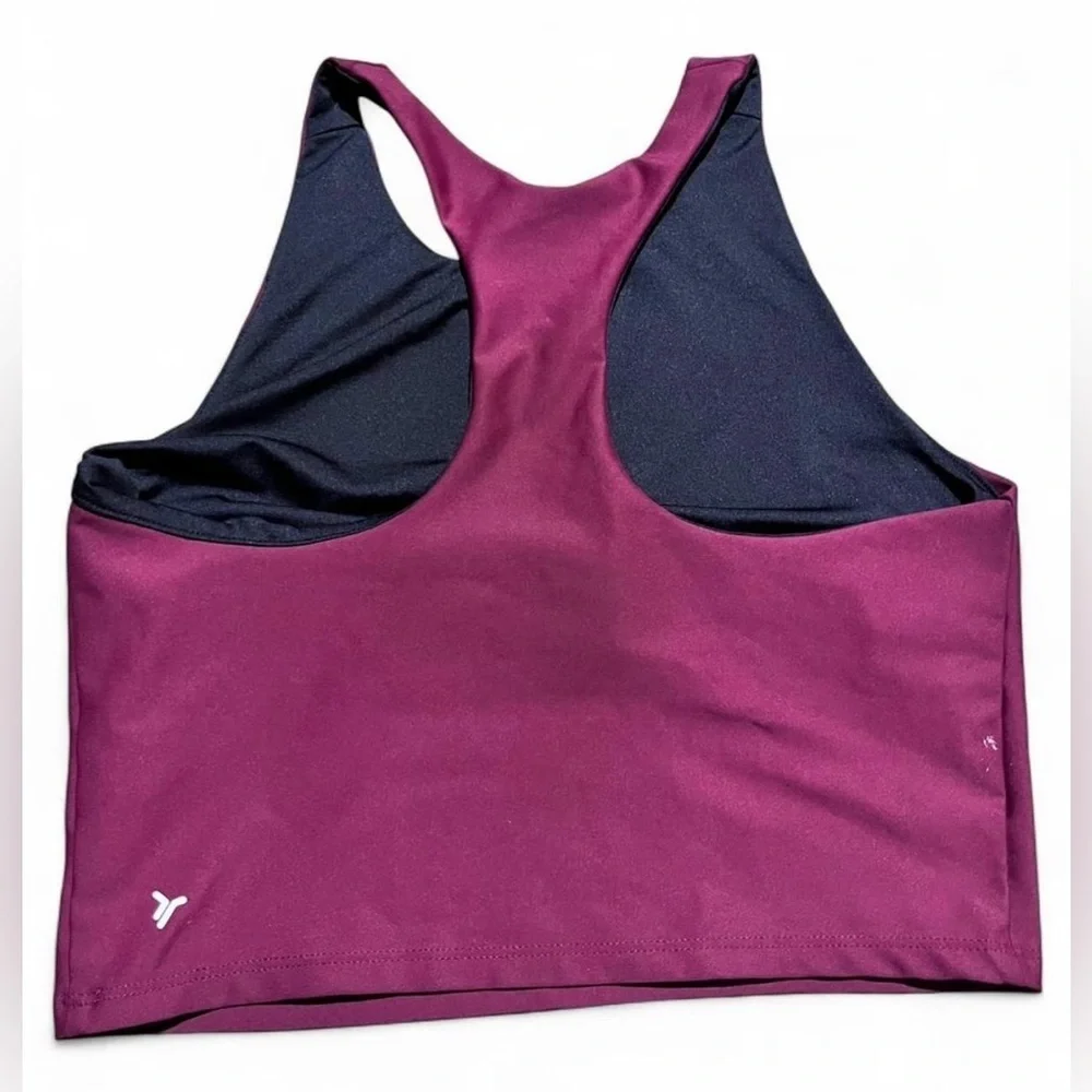 Old Navy Active Girls Maroon High Neck Sports Bra Top – Size XL Activewear
